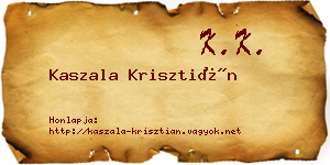 Kaszala Krisztián névjegykártya