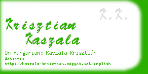 krisztian kaszala business card